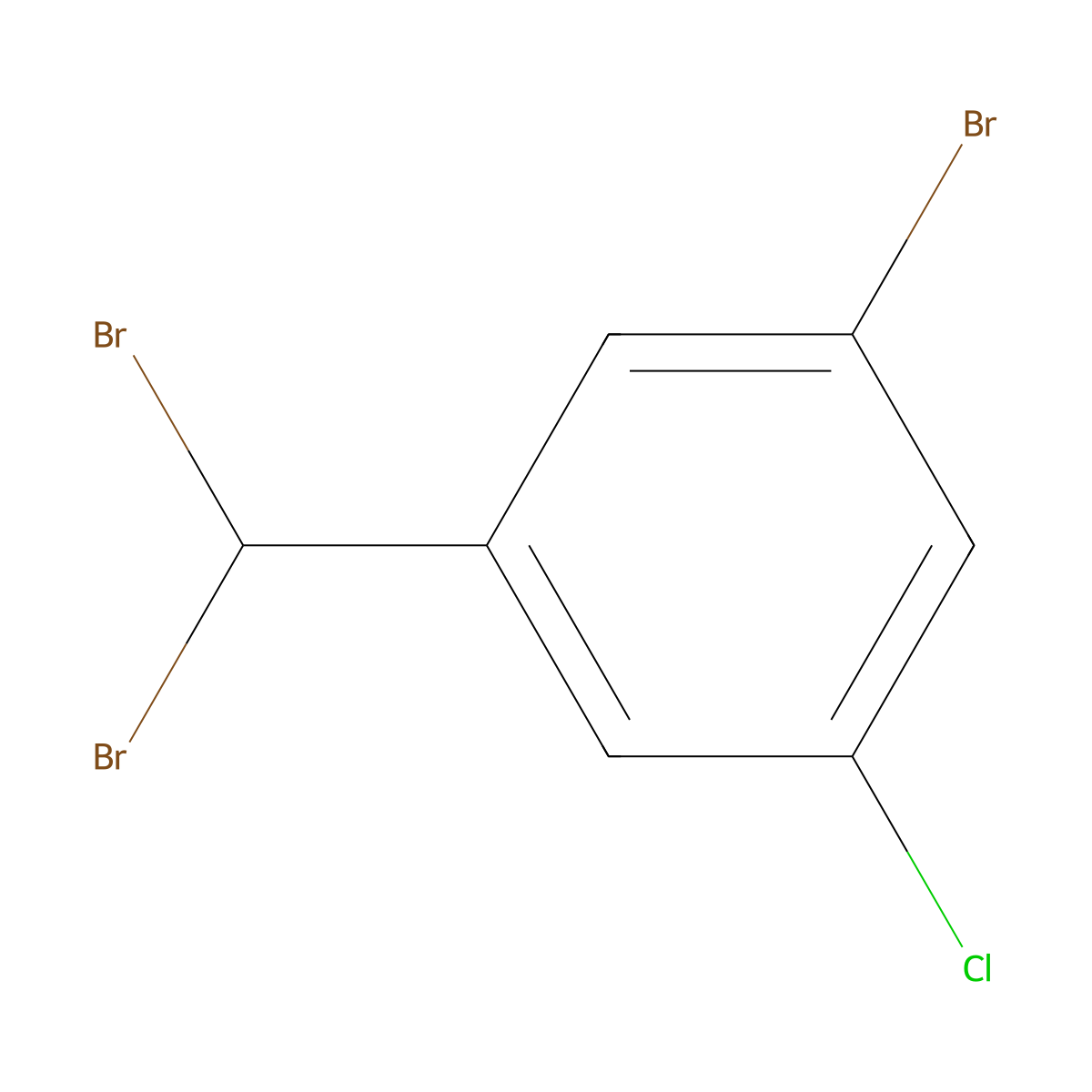 1-Bromo-3-chloro-5-(dibromomethyl)benzene molecular structure, CAS 1881329-87-8