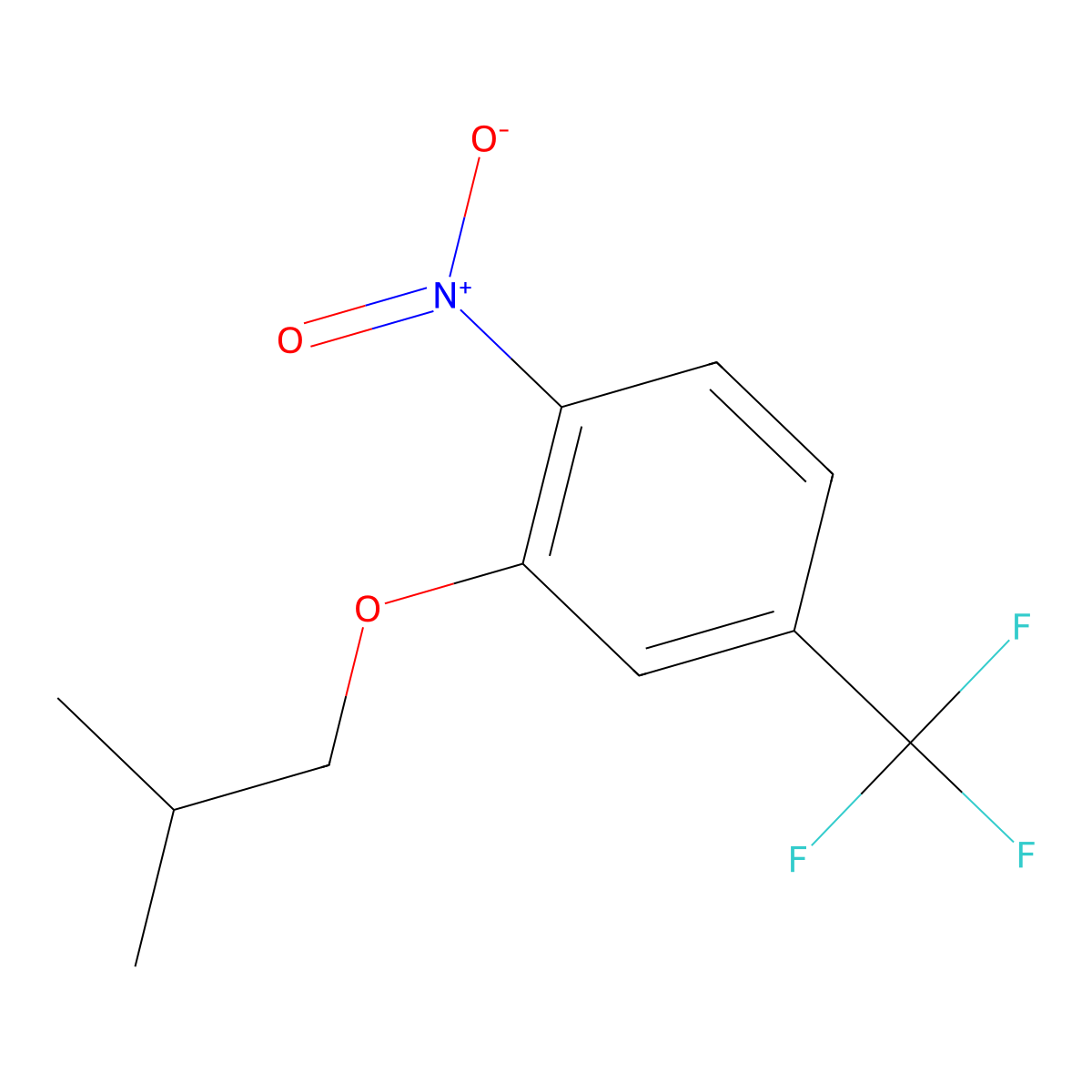 2-(2-Methylpropoxy)-1-nitro-4-(trifluoromethyl)benzene molecular structure, CAS 1881329-89-0