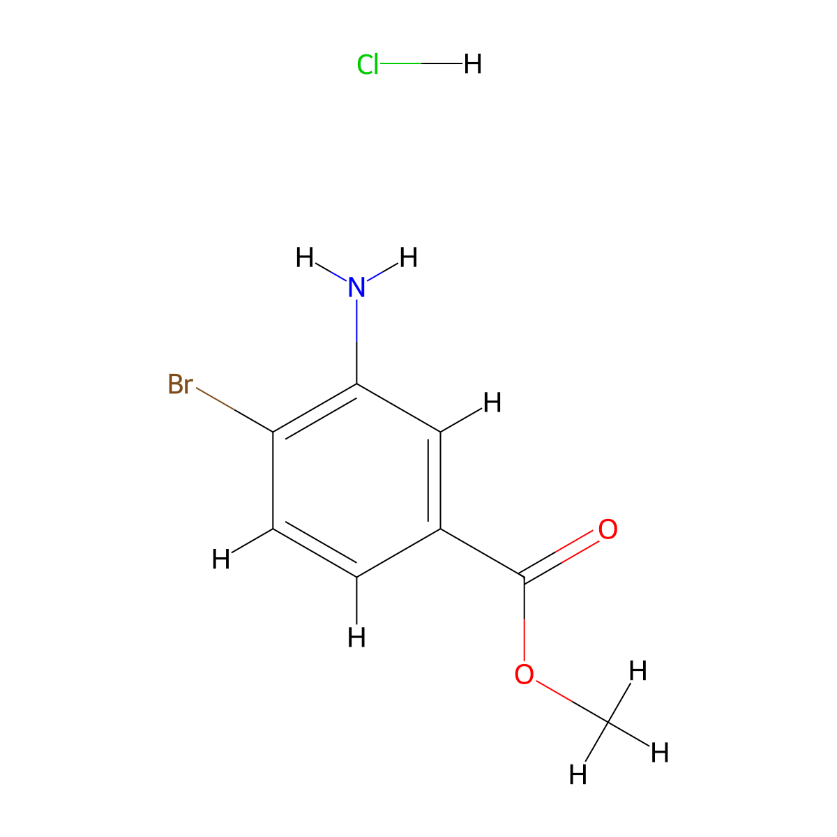 Methyl 3-amino-4-bromobenzoate hydrochloride molecular structure, CAS 1881329-90-3