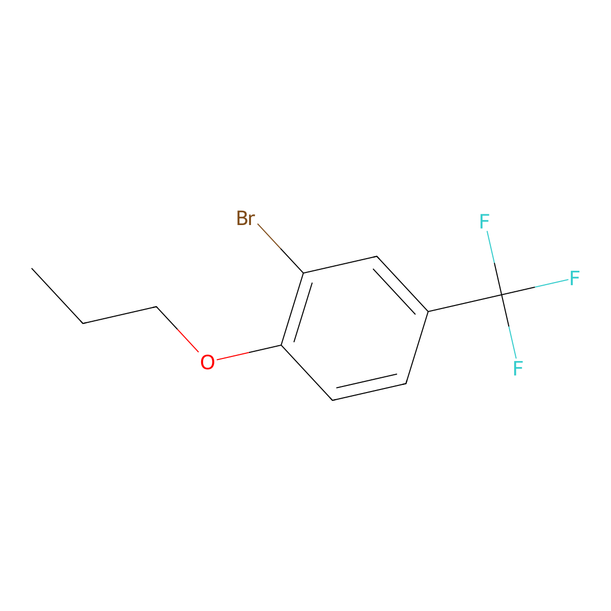 2-Bromo-1-propoxy-4-(trifluoromethyl)benzene molecular structure, CAS 1881329-92-5