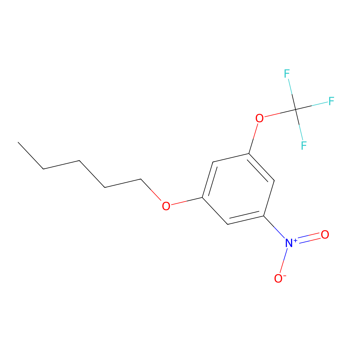 1-Nitro-3-(pentyloxy)-5-(trifluoromethoxy)benzene molecular structure, CAS 1881329-93-6