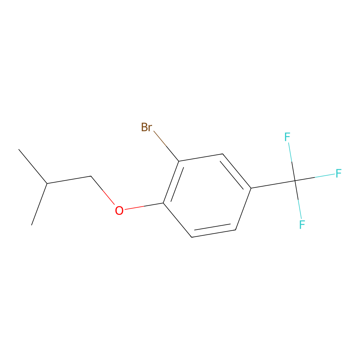2-Bromo-1-(2-methylpropoxy)-4-(trifluoromethyl)benzene molecular structure, CAS 1881330-01-3