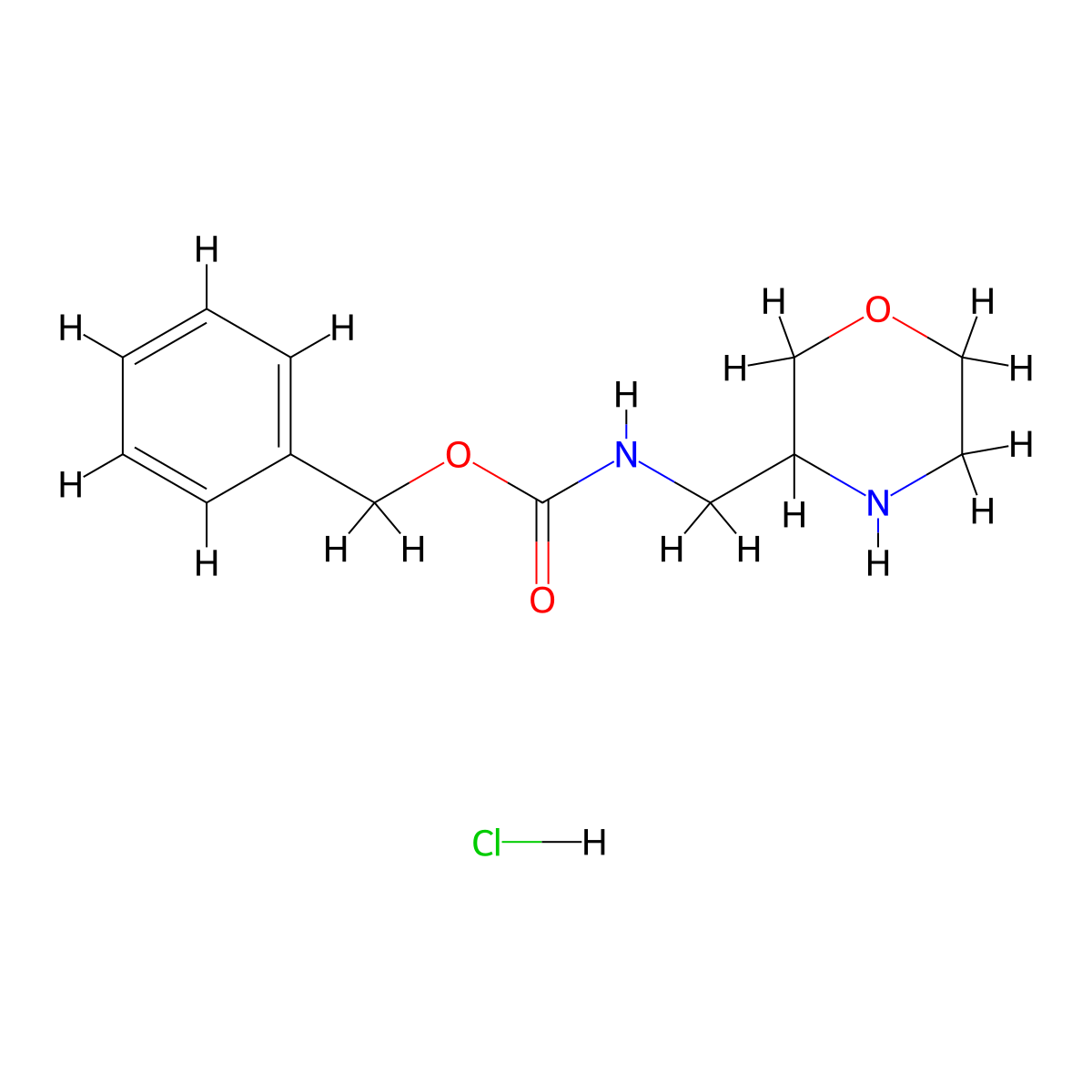 3-N-Cbz-aminomethylmorpholine hydrochloride molecular structure, CAS 1881330-13-7