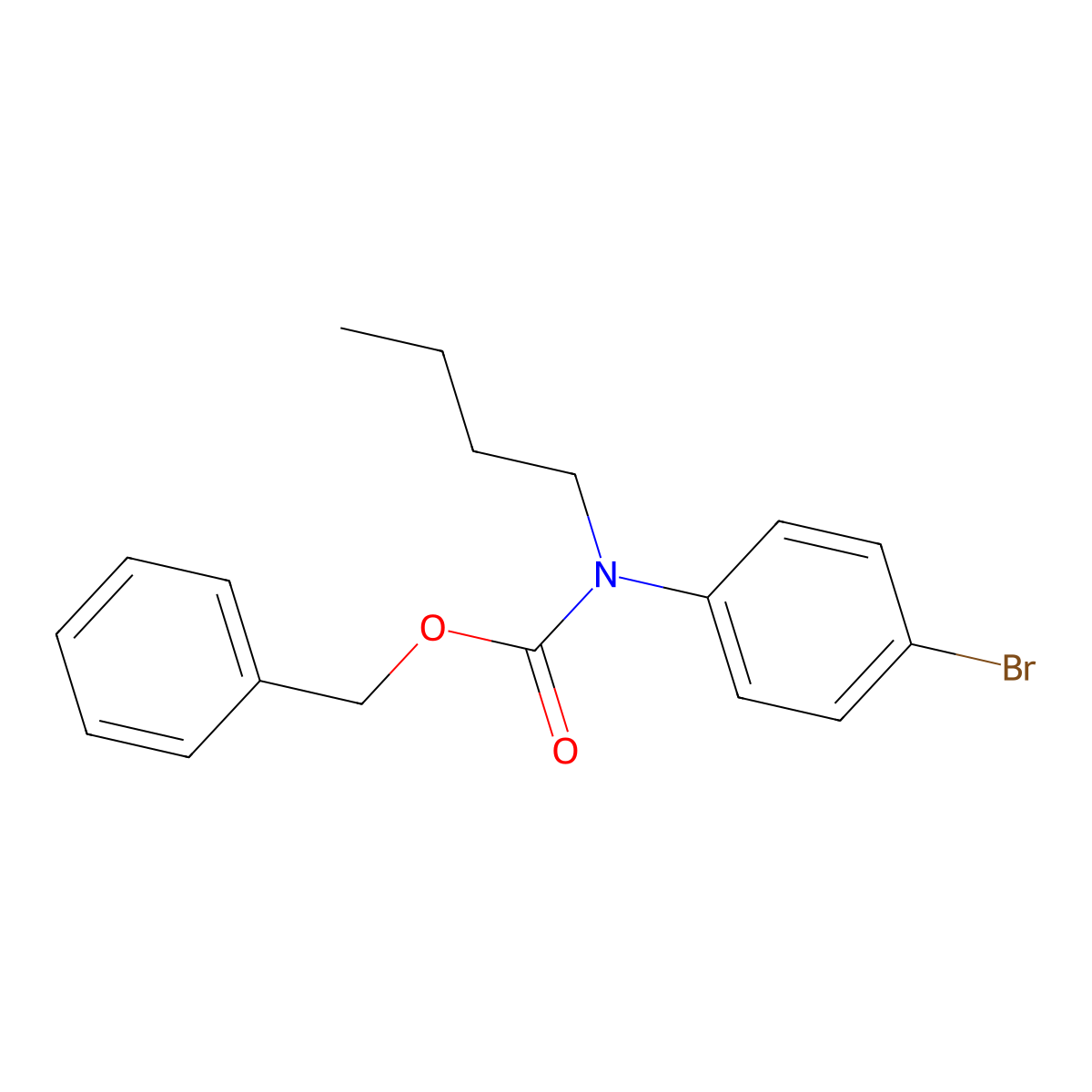Benzyl N-(4-bromophenyl)-N-butylcarbamate molecular structure, CAS 1881330-16-0