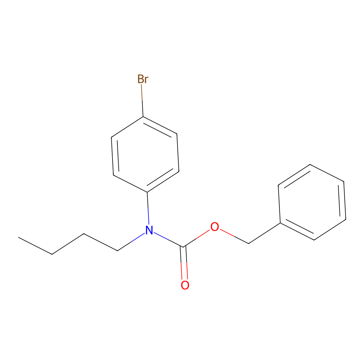 Benzyl N-(4-bromophenyl)-N-butylcarbamate molecular structure, CAS 1881330-16-0