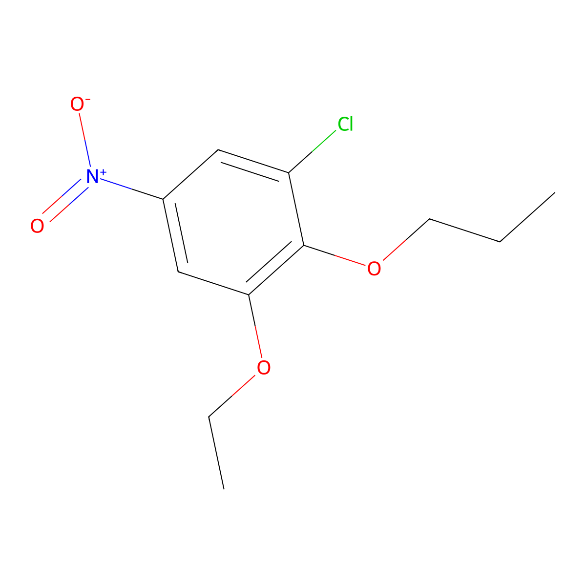 1-Chloro-3-ethoxy-5-nitro-2-propoxybenzene molecular structure, CAS 1881330-17-1