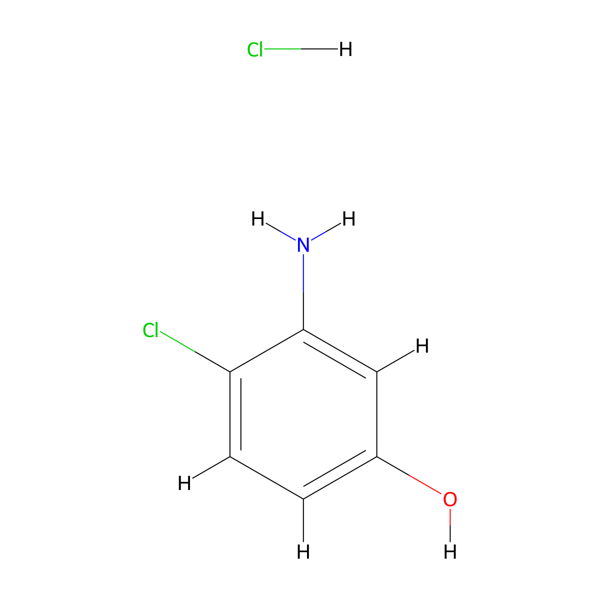 3-Amino-4-chlorophenol hydrochloride molecular structure, CAS 1881330-36-4
