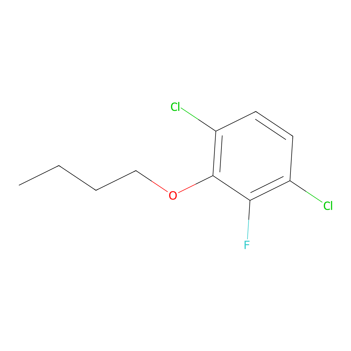 2-Butoxy-1,4-dichloro-3-fluorobenzene molecular structure, CAS 1881330-41-1