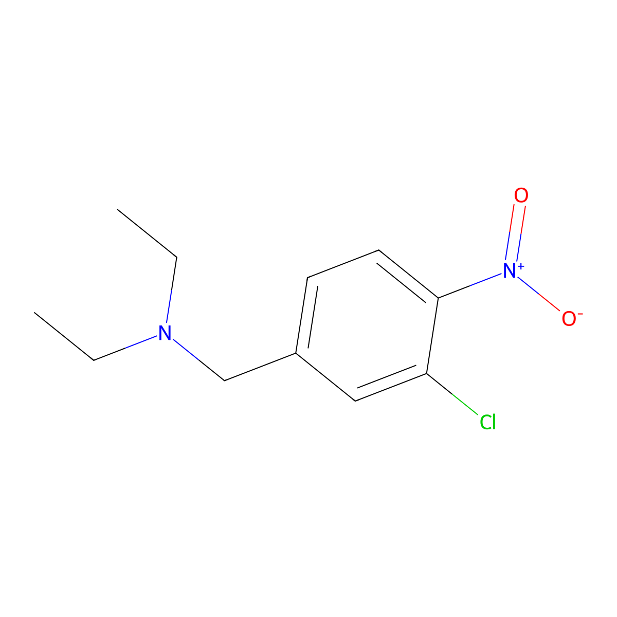 [(3-Chloro-4-nitrophenyl)methyl]diethylamine molecular structure, CAS 1881330-49-9