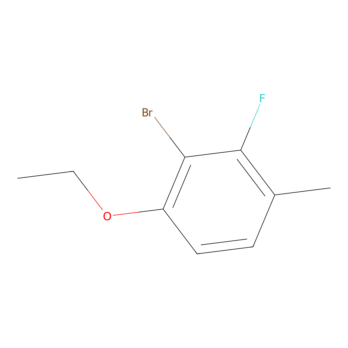 2-Bromo-1-ethoxy-3-fluoro-4-methylbenzene molecular structure, CAS 1881330-51-3