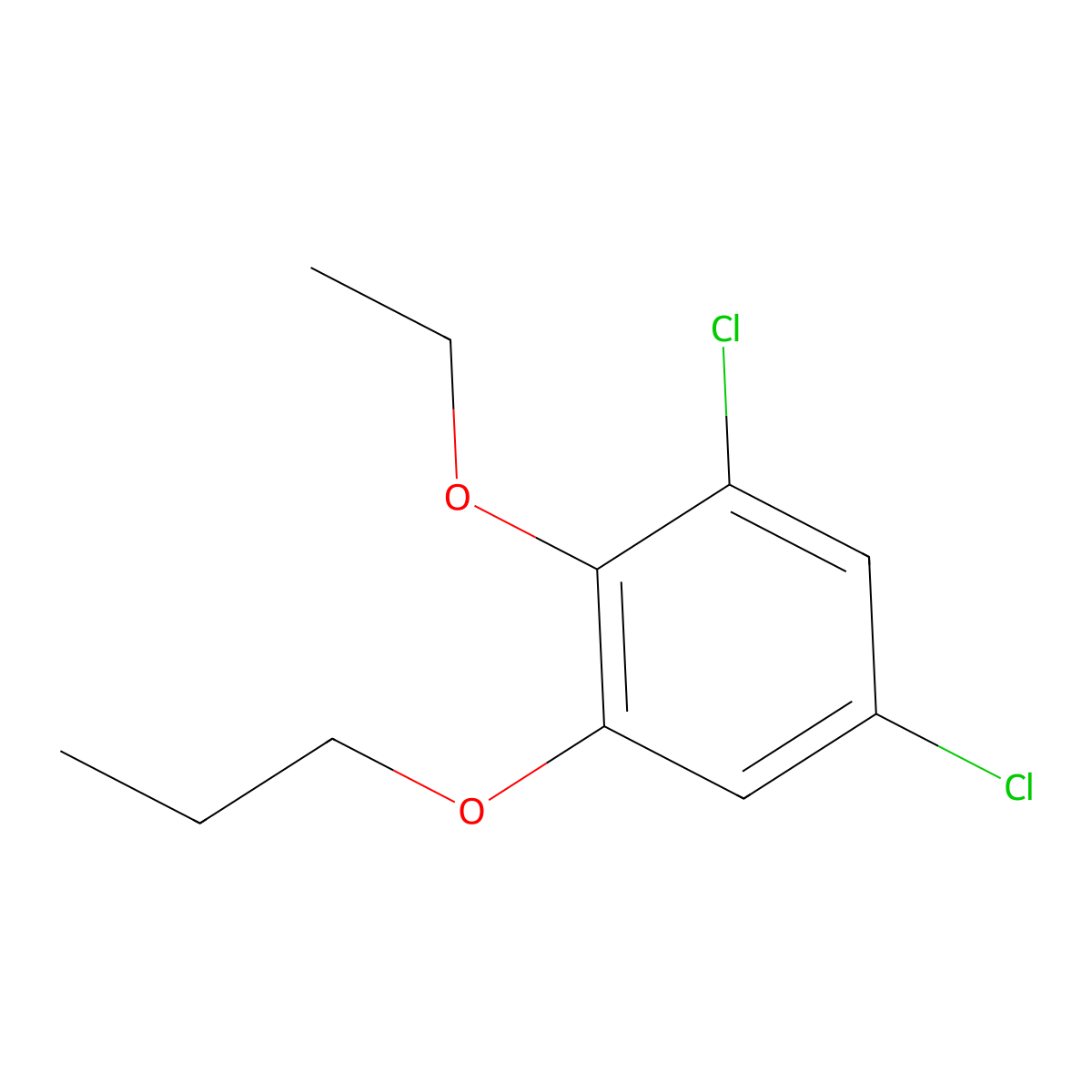 1,5-Dichloro-2-ethoxy-3-propoxybenzene molecular structure, CAS 1881330-53-5