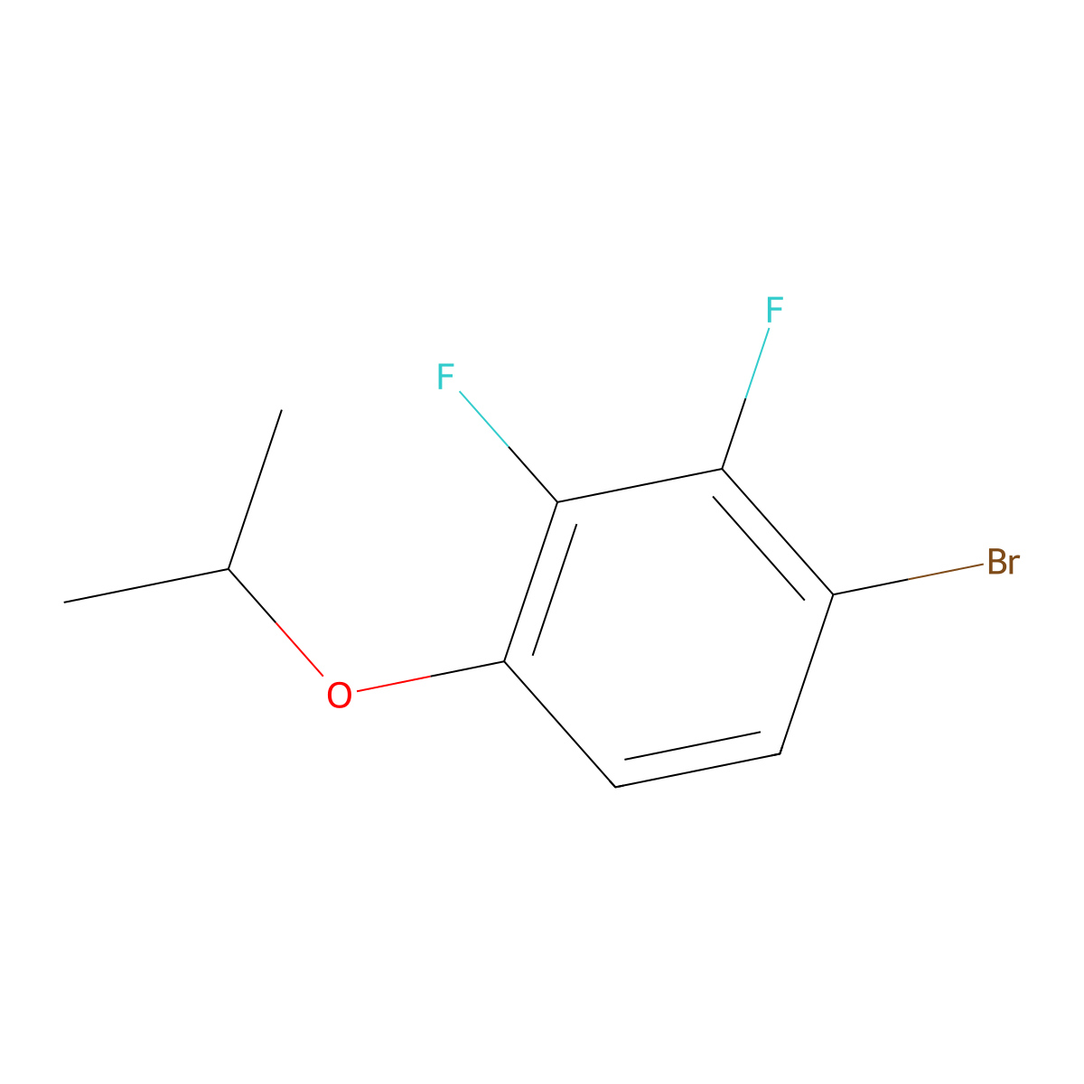 1-Bromo-2,3-difluoro-4-isopropoxybenzene molecular structure, CAS 1881330-56-8