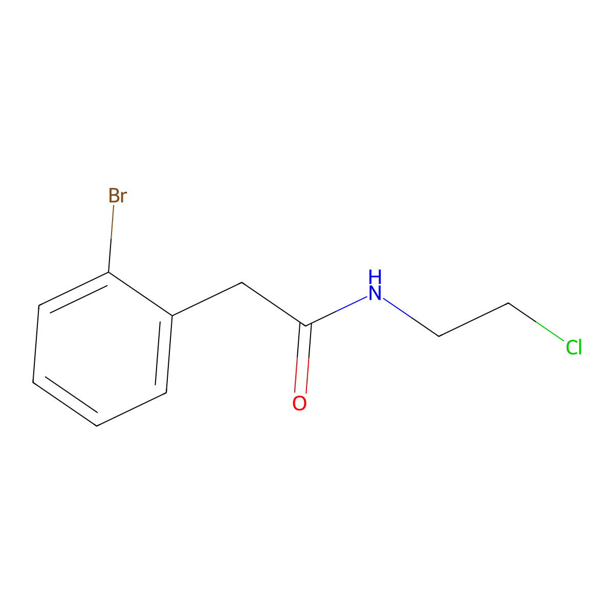 2-(2-Bromophenyl)-N-(2-chloroethyl)acetamide molecular structure, CAS 1881330-59-1