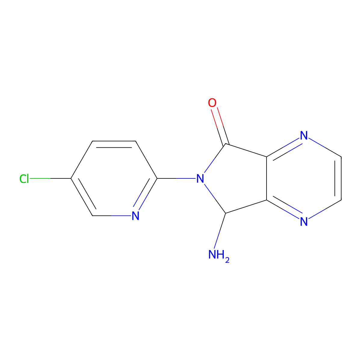7-Amino-6-(5-chloropyridin-2-yl)-6,7-dihydro-5H-pyrrolo[3,4-b]pyrazin-5-one molecular structure, CAS 1881330-63-7