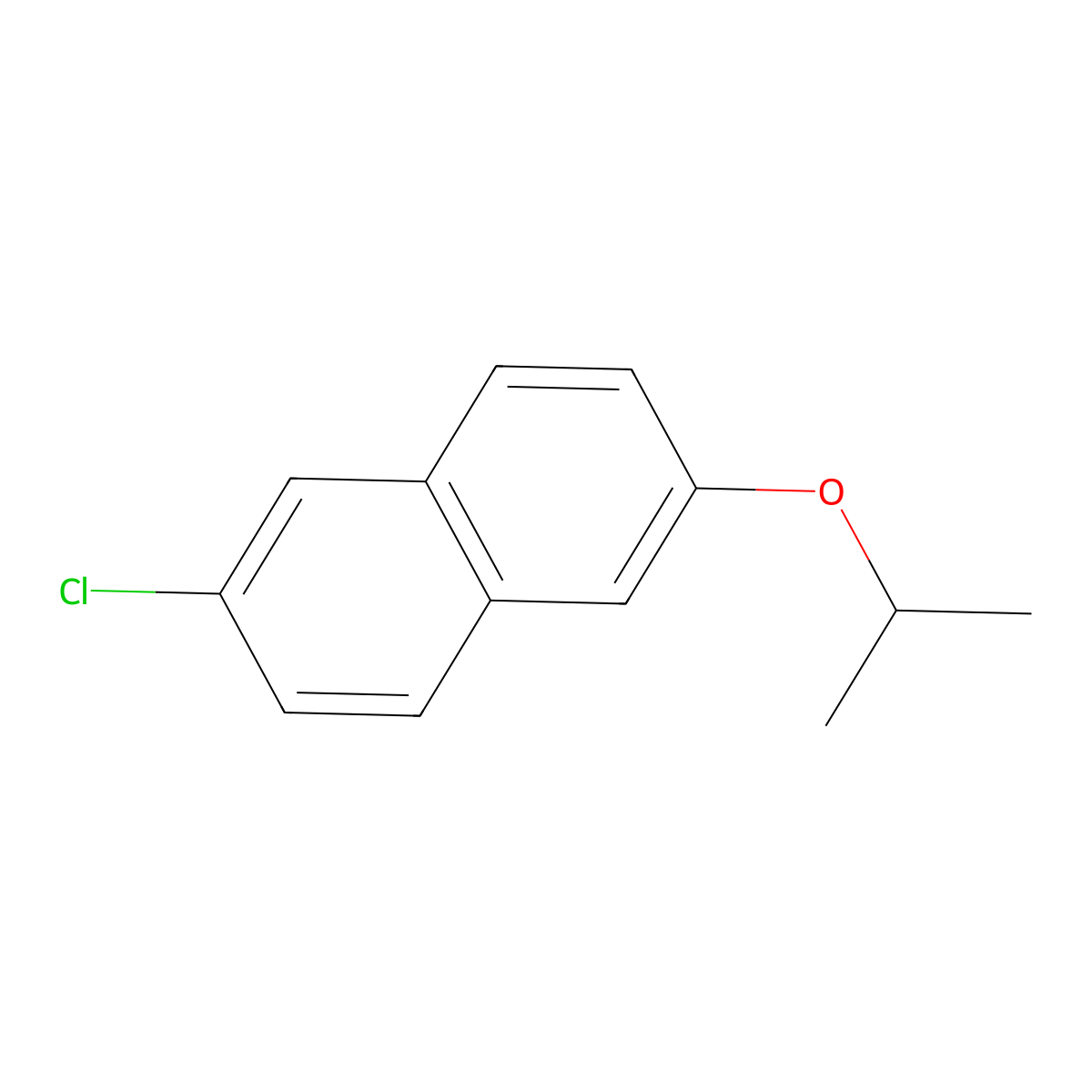 2-Chloro-6-(propan-2-yloxy)naphthalene molecular structure, CAS 1881330-67-1