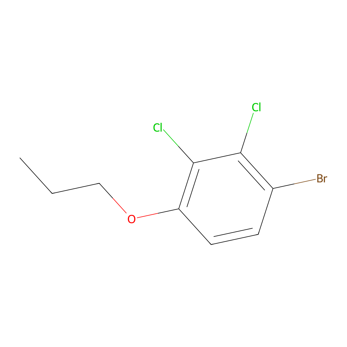 1-Bromo-2,3-dichloro-4-propoxybenzene molecular structure, CAS 1881330-72-8