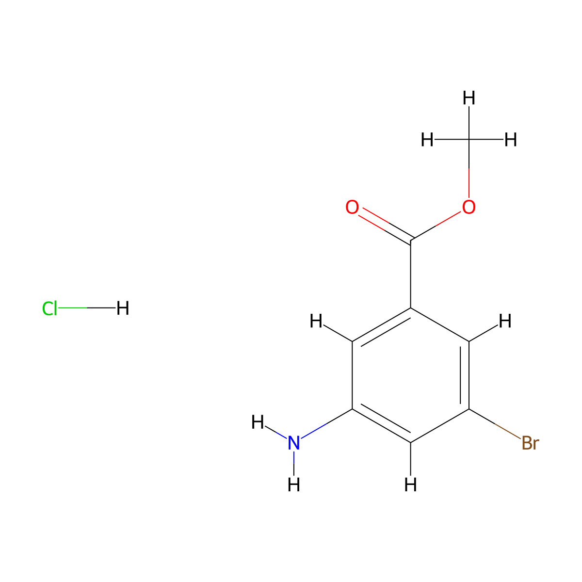 Methyl 3-amino-5-bromobenzoate hydrochloride molecular structure, CAS 1881330-74-0