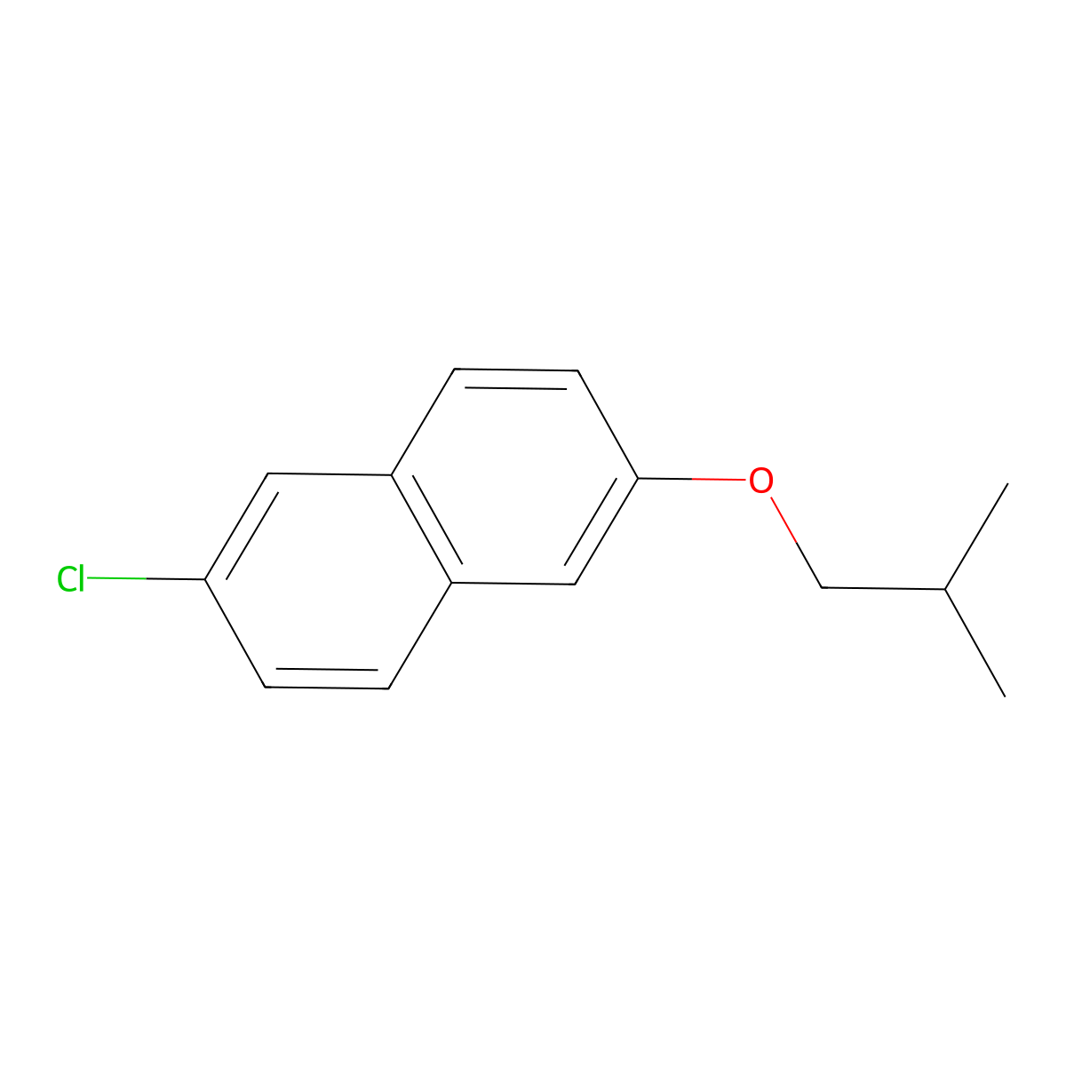 2-Chloro-6-(2-methylpropoxy)naphthalene molecular structure, CAS 1881330-75-1