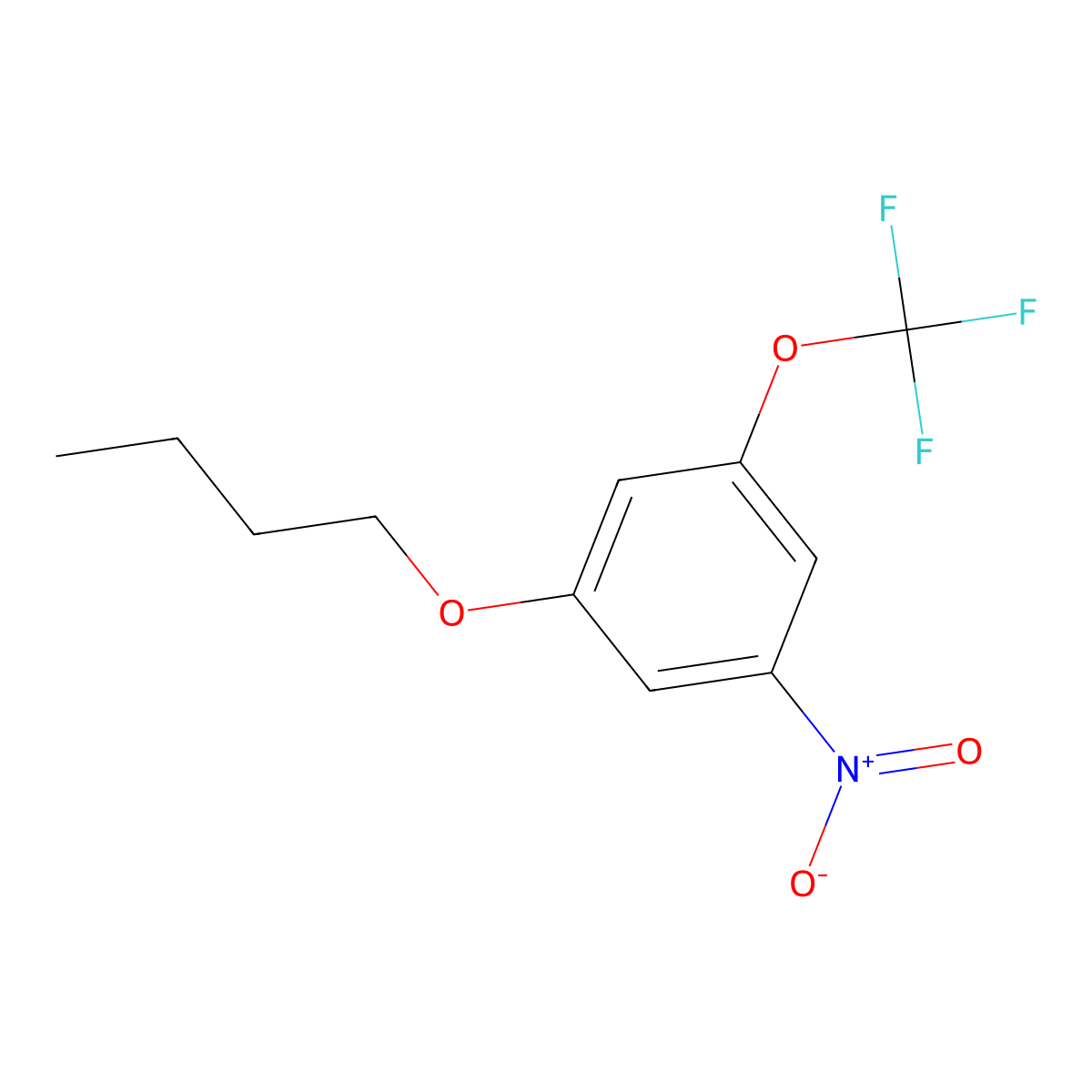 1-Butoxy-3-nitro-5-(trifluoromethoxy)benzene molecular structure, CAS 1881330-87-5