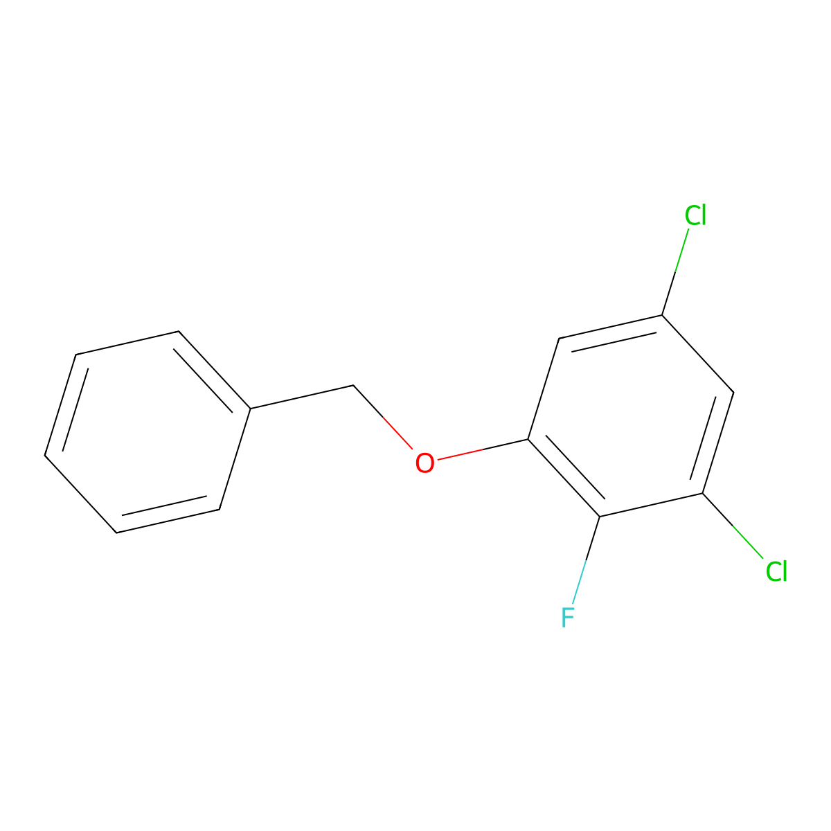 1-(Benzyloxy)-3,5-dichloro-2-fluorobenzene molecular structure, CAS 1881331-00-5