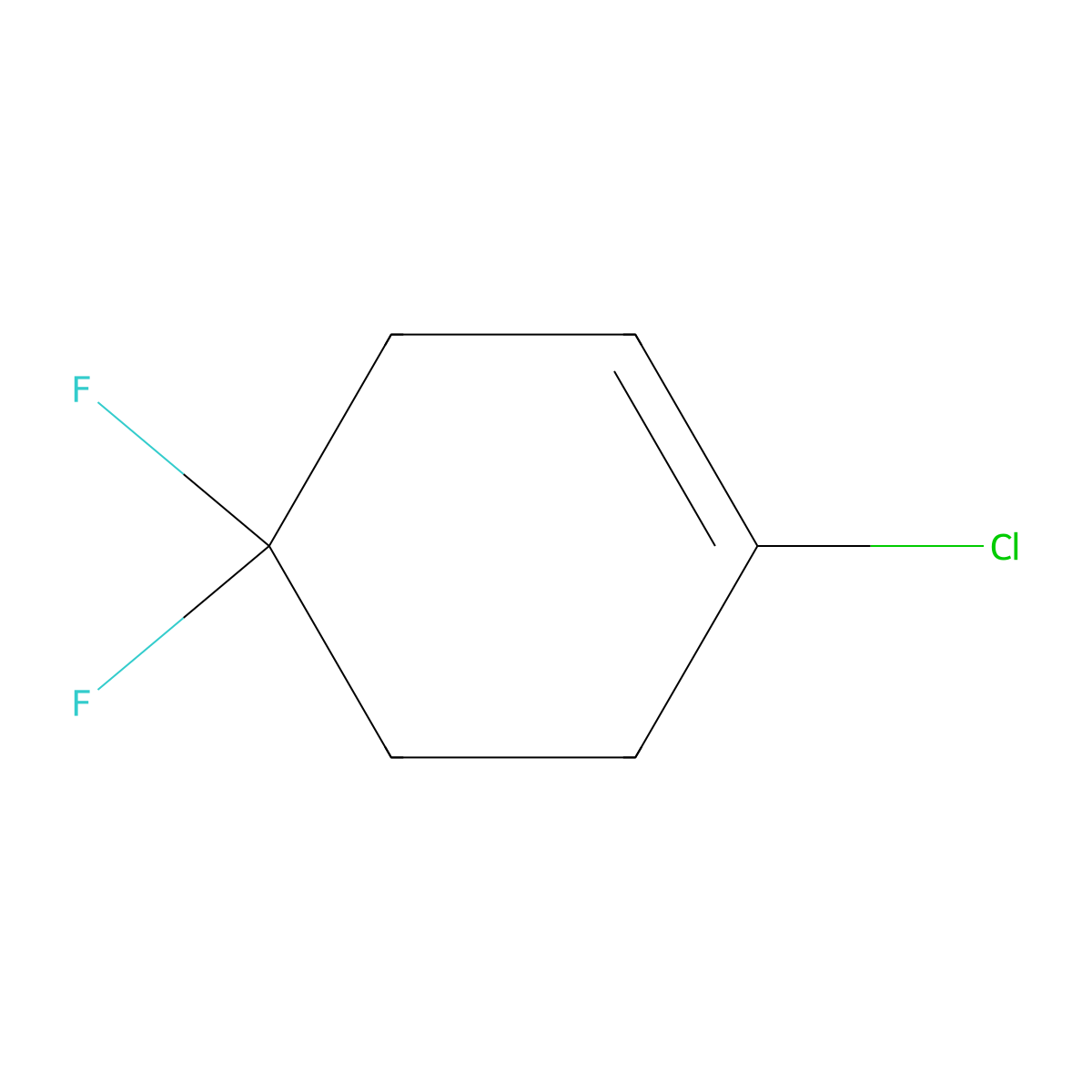 1-Chloro-4,4-difluorocyclohex-1-ene molecular structure, CAS 1881331-01-6