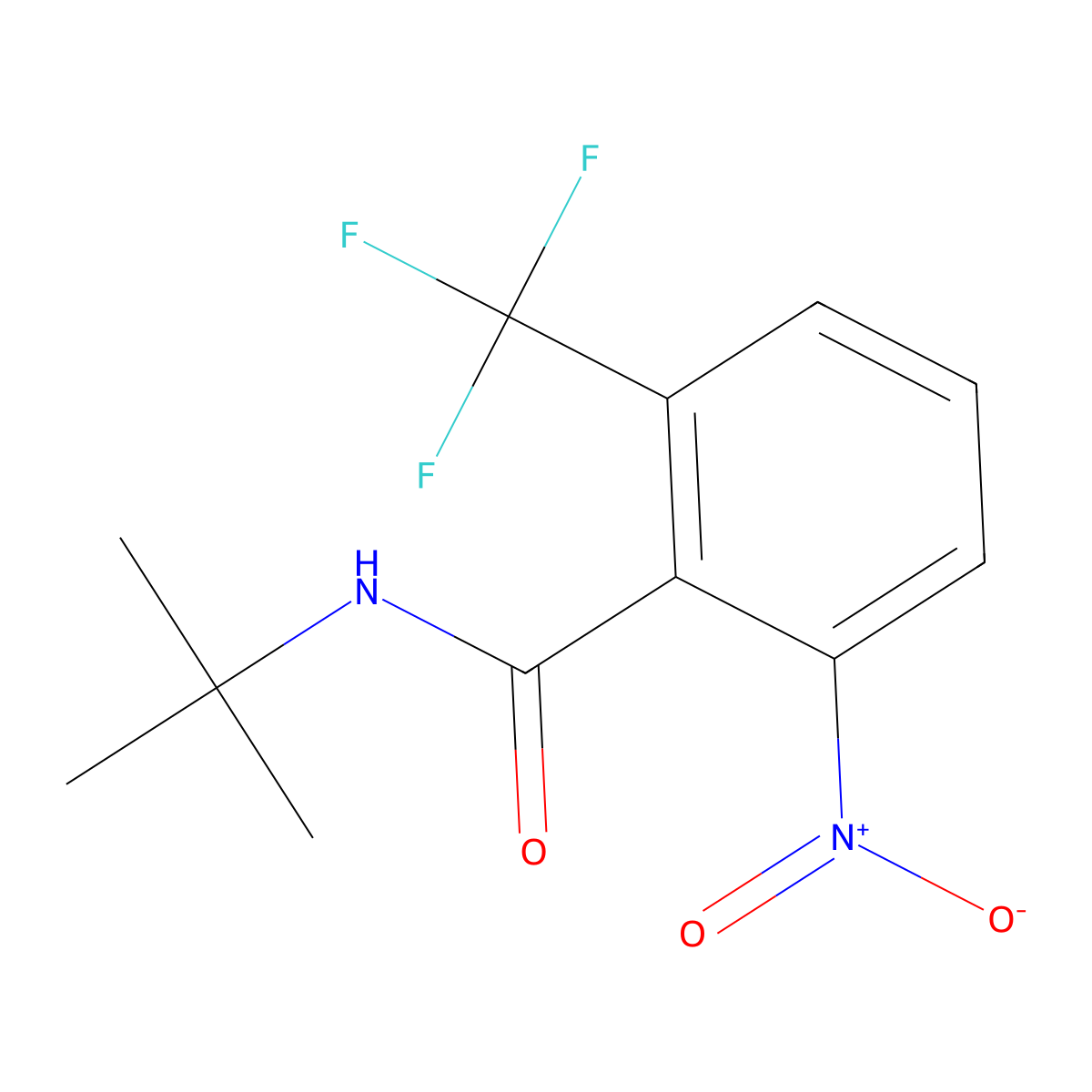 N-Tert-butyl-2-nitro-6-(trifluoromethyl)benzamide molecular structure, CAS 1881331-08-3