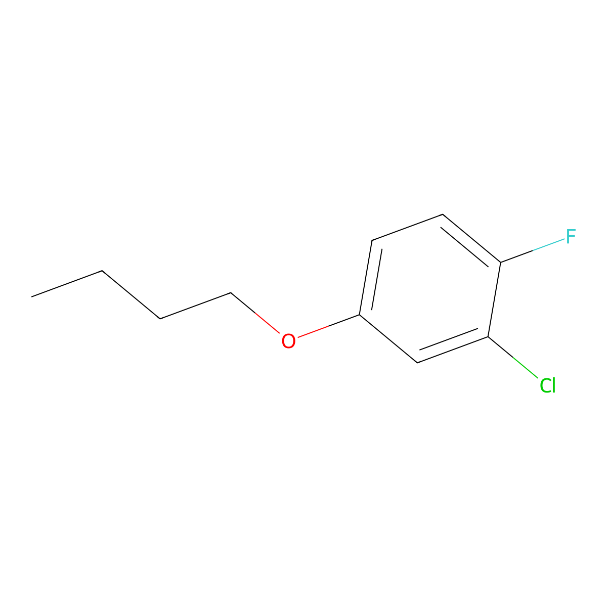 4-Butoxy-2-chloro-1-fluorobenzene molecular structure, CAS 1881331-19-6