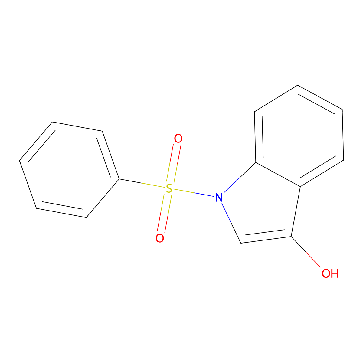 1-(Benzenesulfonyl)-1H-indol-3-ol molecular structure, CAS 1881331-22-1