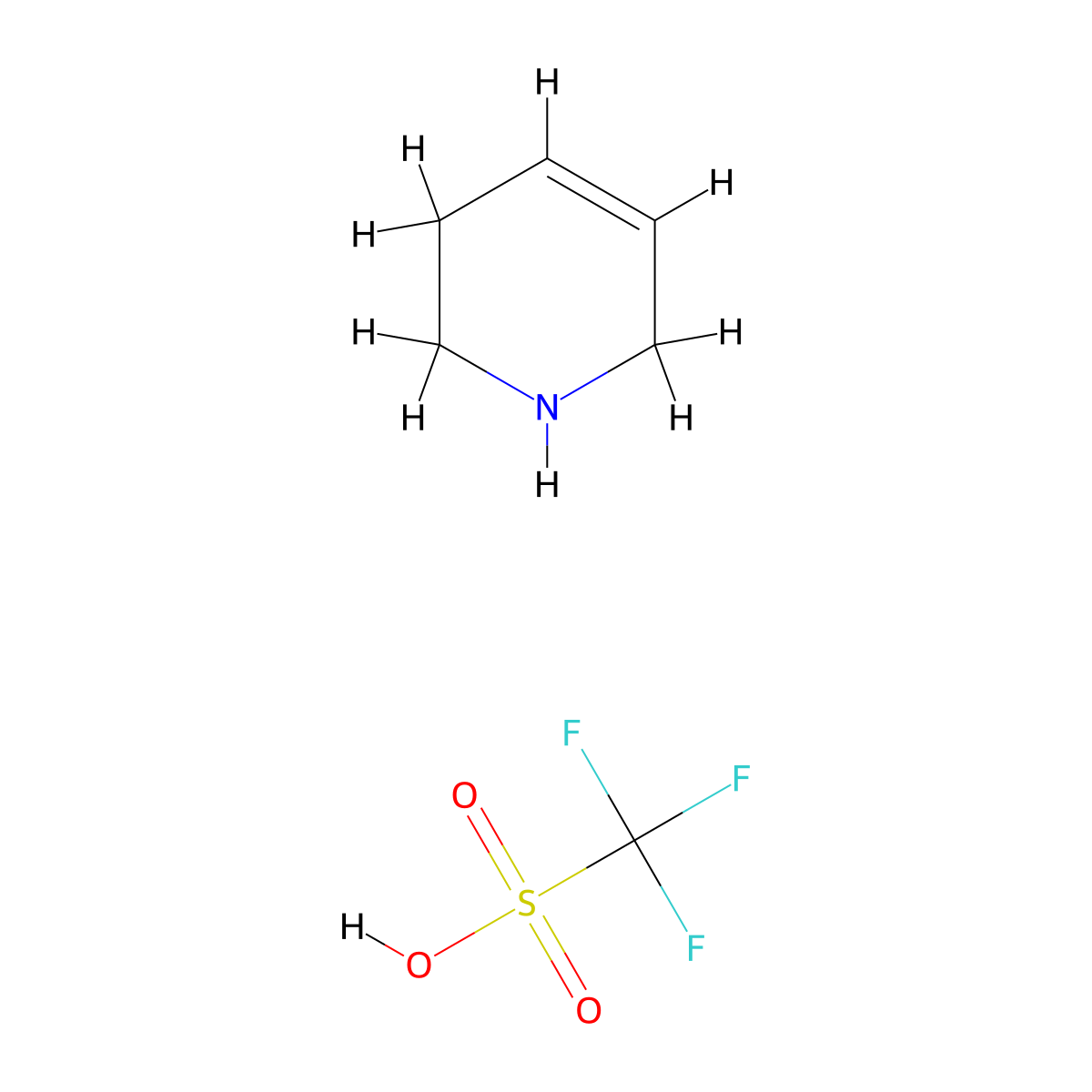 1,2,3,6-Tetrahydropyridine trifluoromethanesulfonate molecular structure, CAS 1881331-25-4
