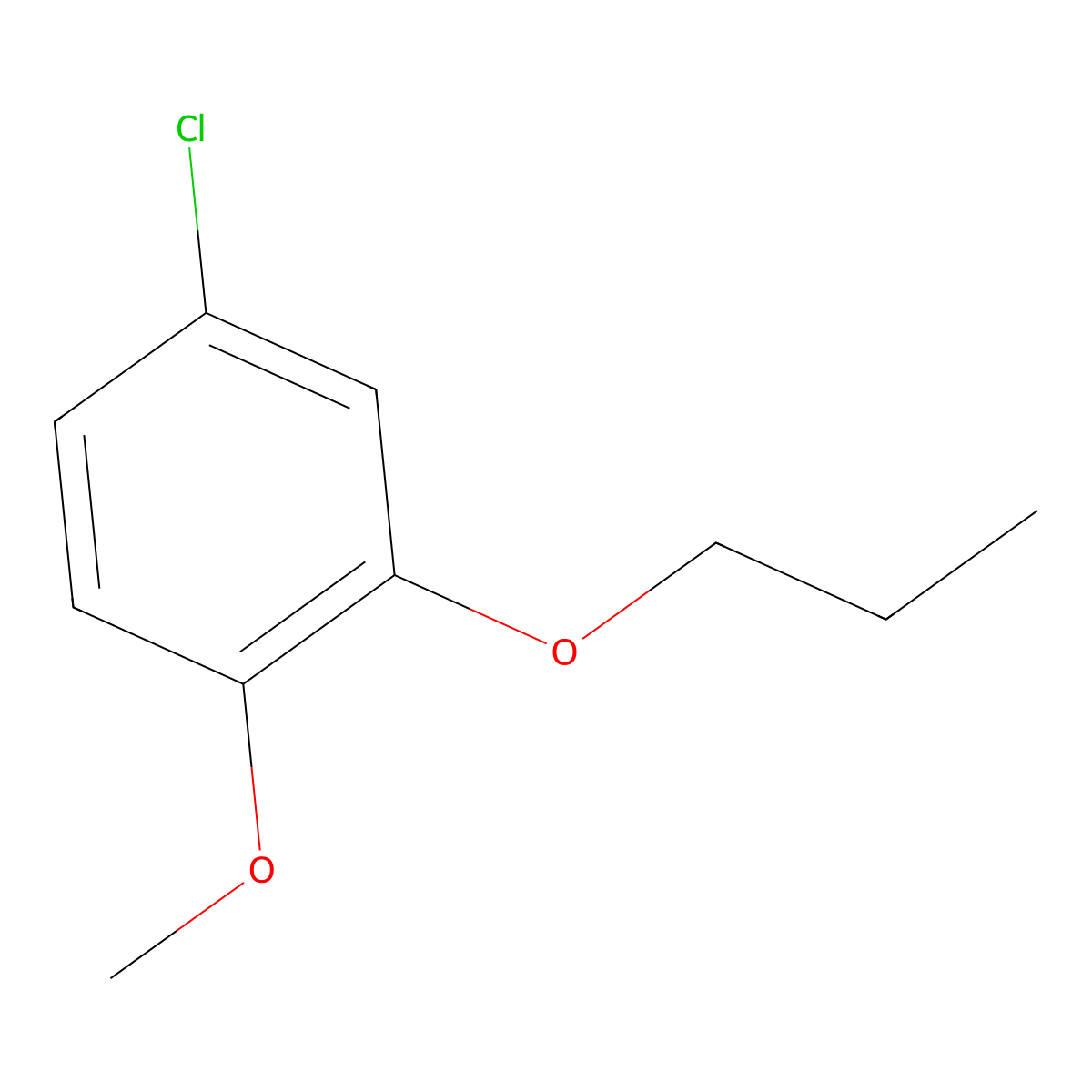 4-Chloro-1-methoxy-2-propoxybenzene molecular structure, CAS 1881331-26-5