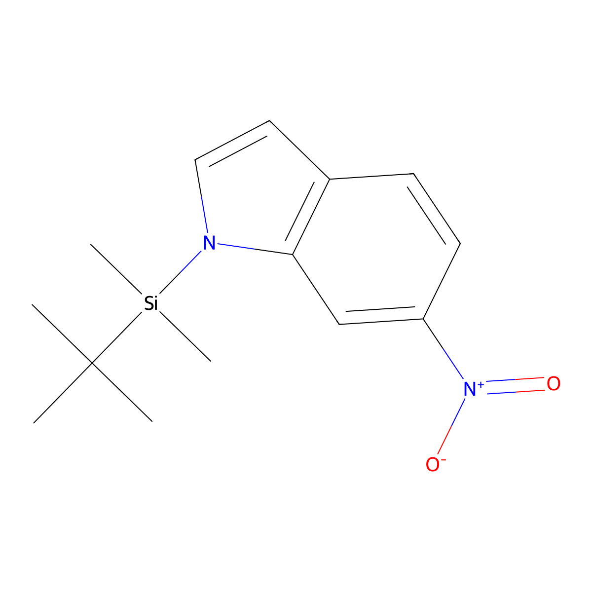 1-(tert-butyldimethylsilyl)-6-nitro-1H-indole molecular structure, CAS 1881331-30-1