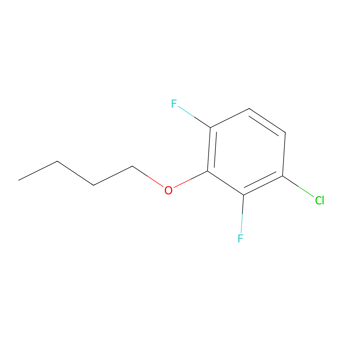 2-Butoxy-4-chloro-1,3-difluorobenzene molecular structure, CAS 1881331-41-4