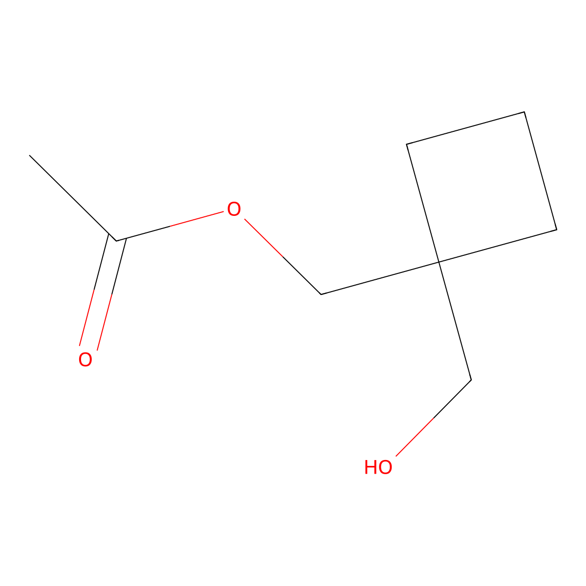 [1-(Hydroxymethyl)cyclobutyl]methyl acetate molecular structure, CAS 1881331-46-9
