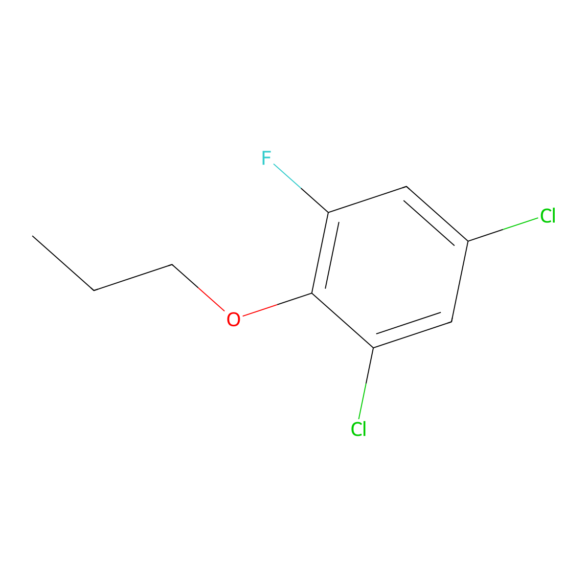 1,5-Dichloro-3-fluoro-2-propoxybenzene molecular structure, CAS 1881331-48-1