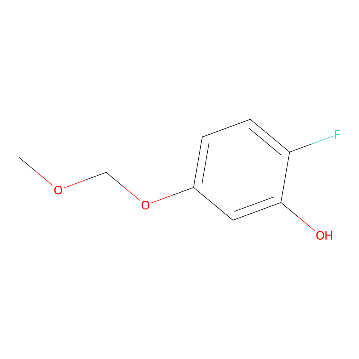 2-Fluoro-5-(methoxymethoxy)phenol molecular structure, CAS 1881331-51-6