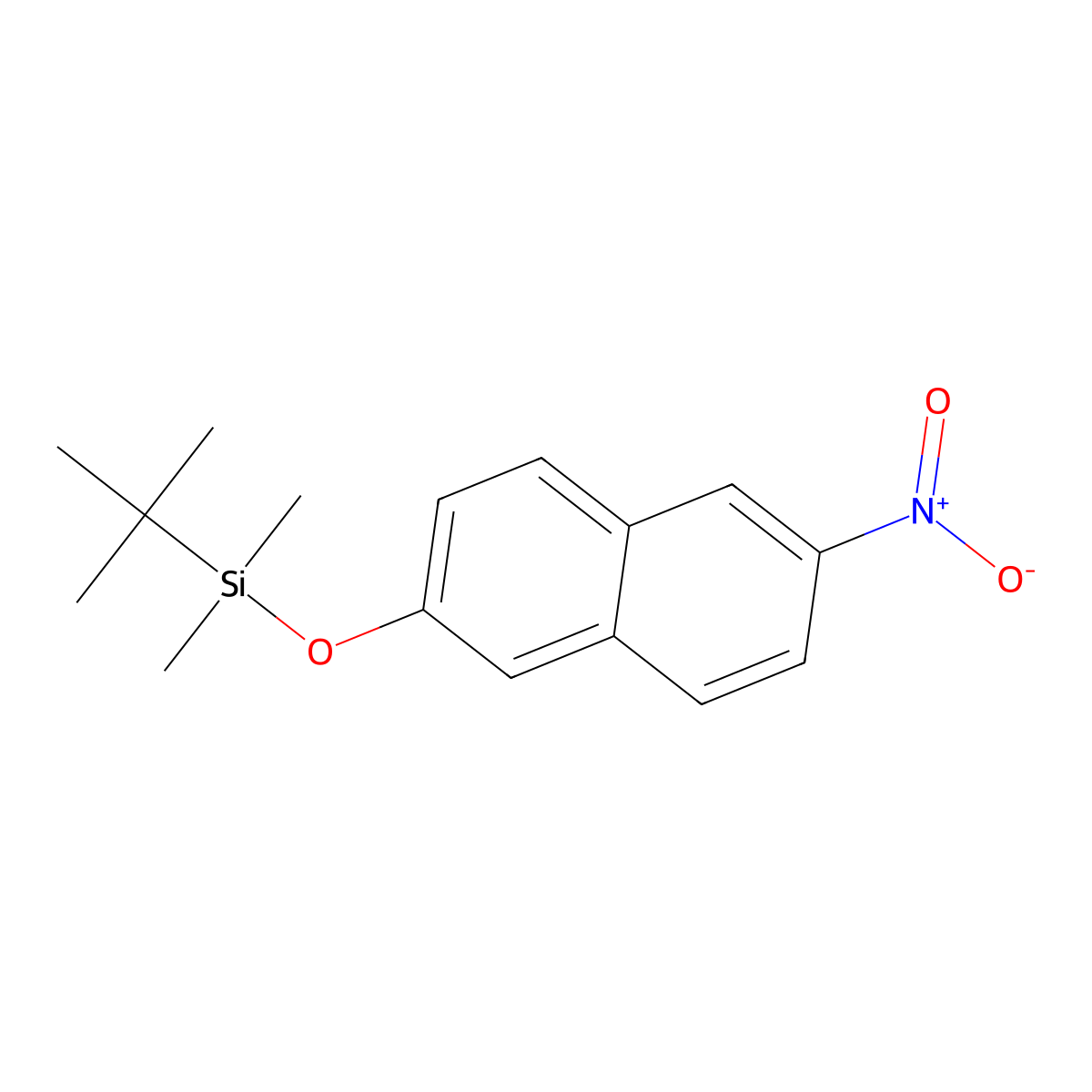 Tert-butyldimethyl[(6-nitronaphthalen-2-YL)oxy]silane molecular structure, CAS 1881331-55-0