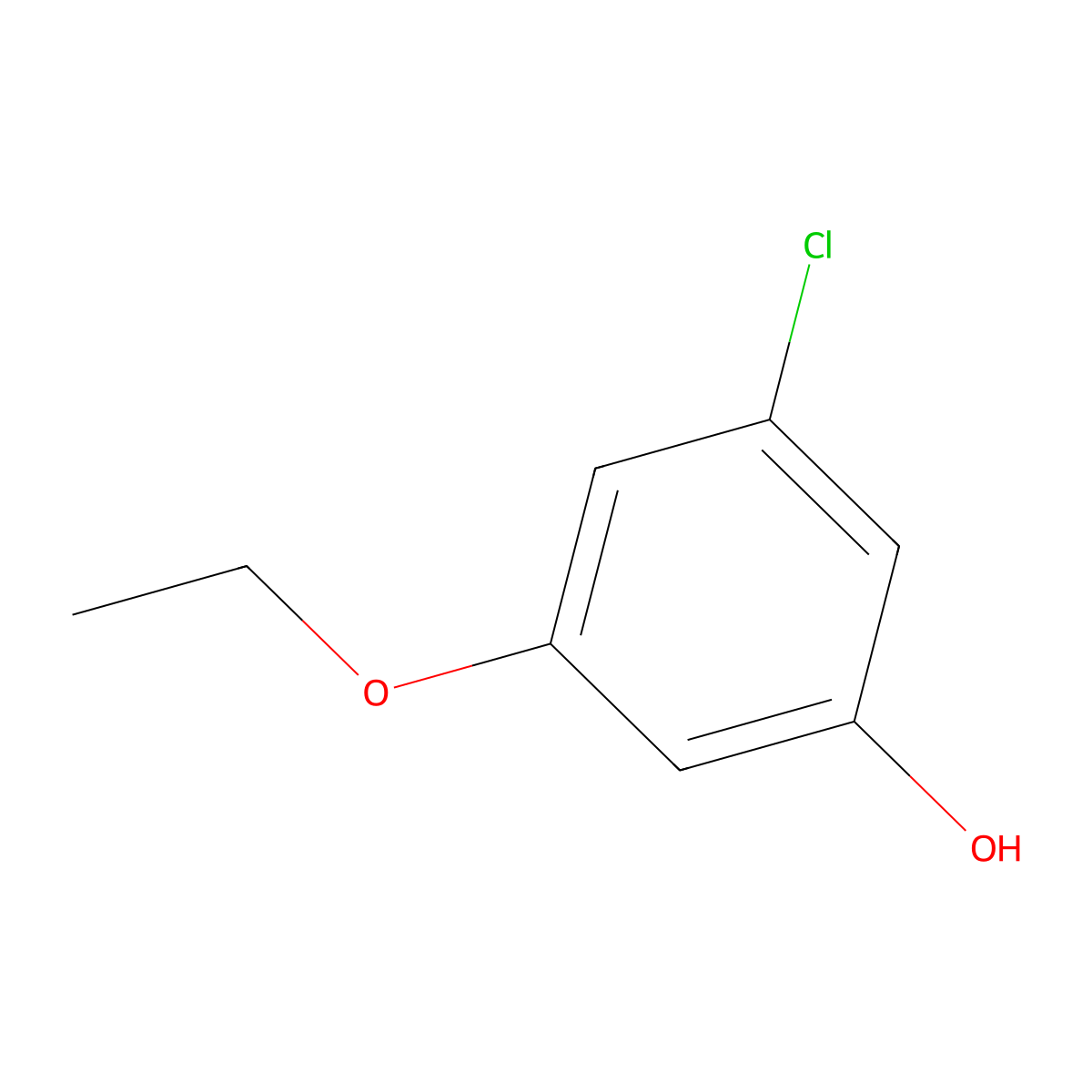 3-Chloro-5-ethoxyphenol molecular structure, CAS 1881331-56-1