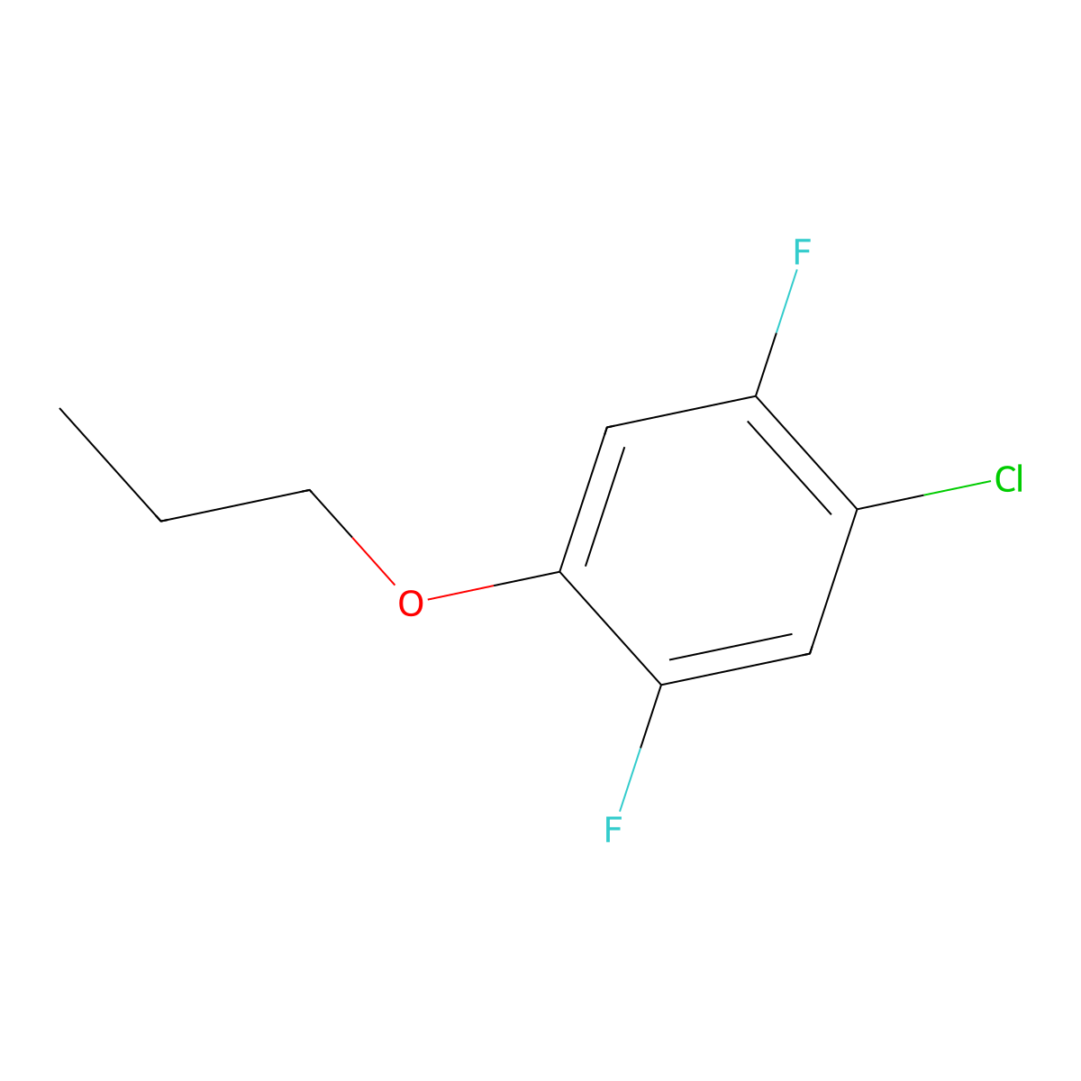 1-Chloro-2,5-difluoro-4-propoxybenzene molecular structure, CAS 1881331-57-2