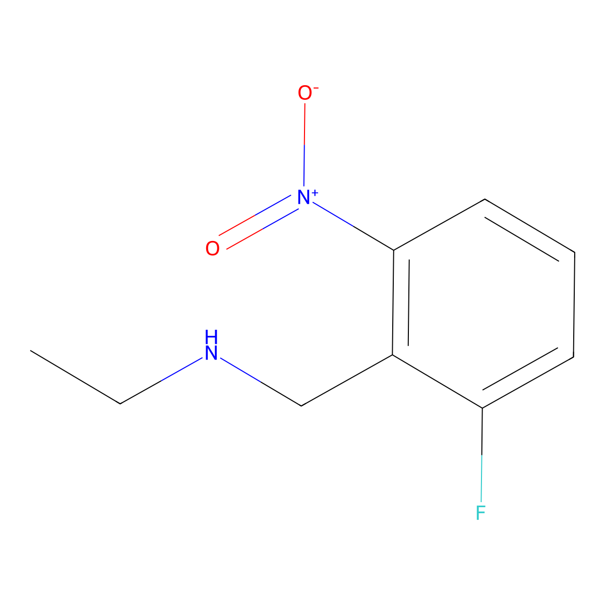 Ethyl[(2-fluoro-6-nitrophenyl)methyl]amine molecular structure, CAS 1881331-58-3
