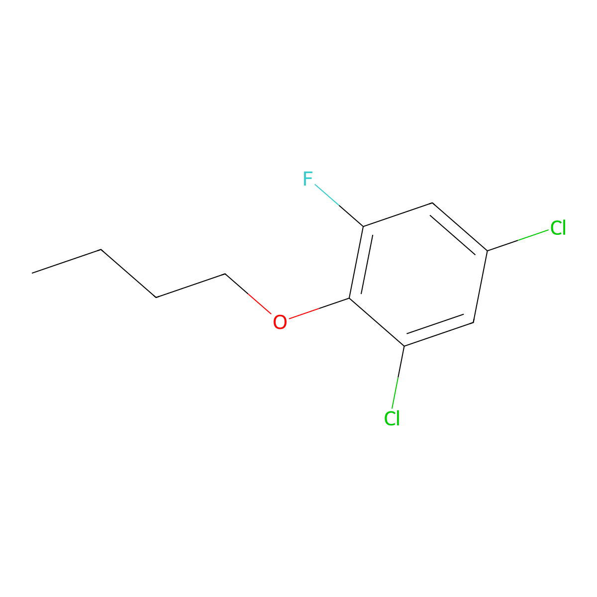 2-Butoxy-1,5-dichloro-3-fluorobenzene molecular structure, CAS 1881331-62-9