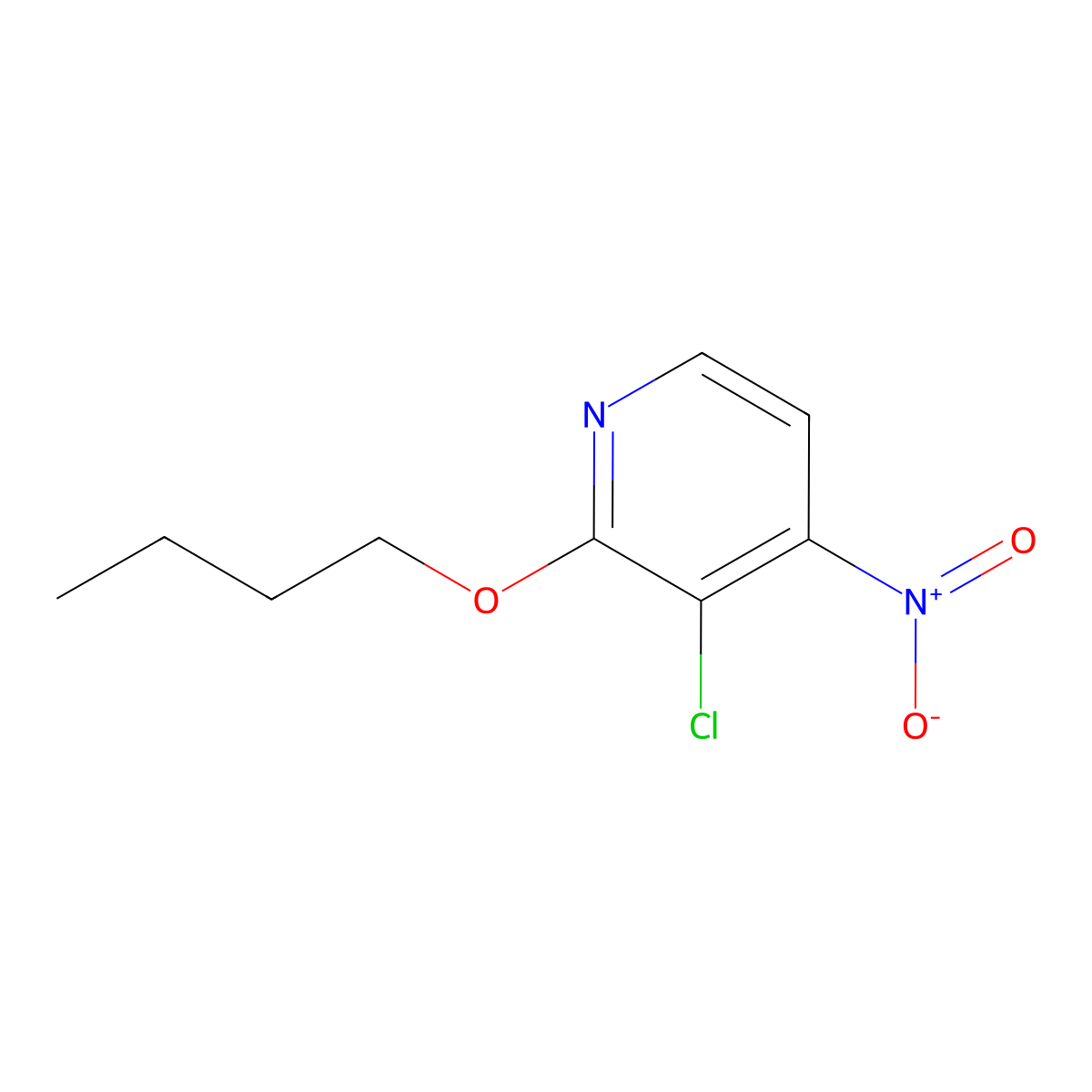 2-Butoxy-3-chloro-4-nitropyridine molecular structure, CAS 1881331-67-4