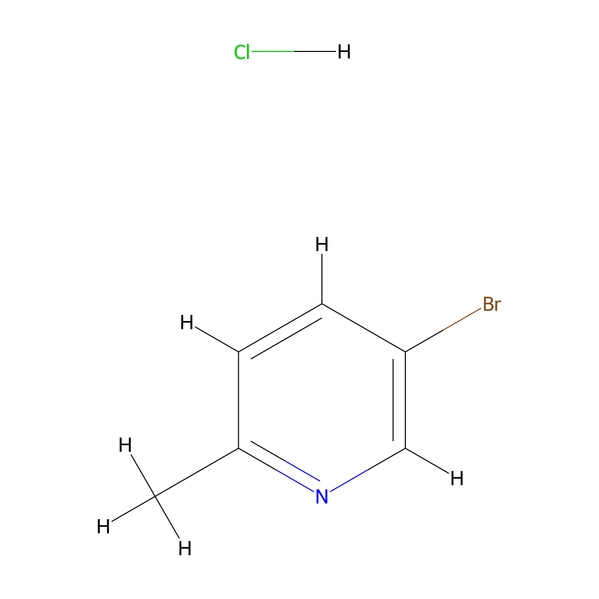 5-Bromo-2-methylpyridine hydrochloride molecular structure, CAS 1881331-72-1
