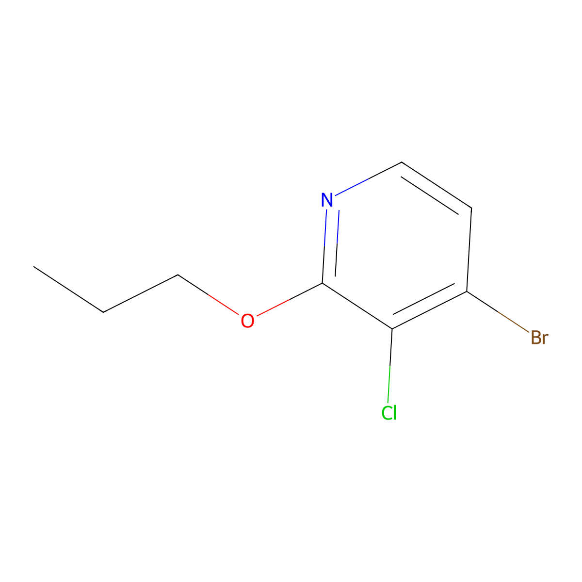 4-Bromo-3-chloro-2-propoxypyridine molecular structure, CAS 1881331-75-4