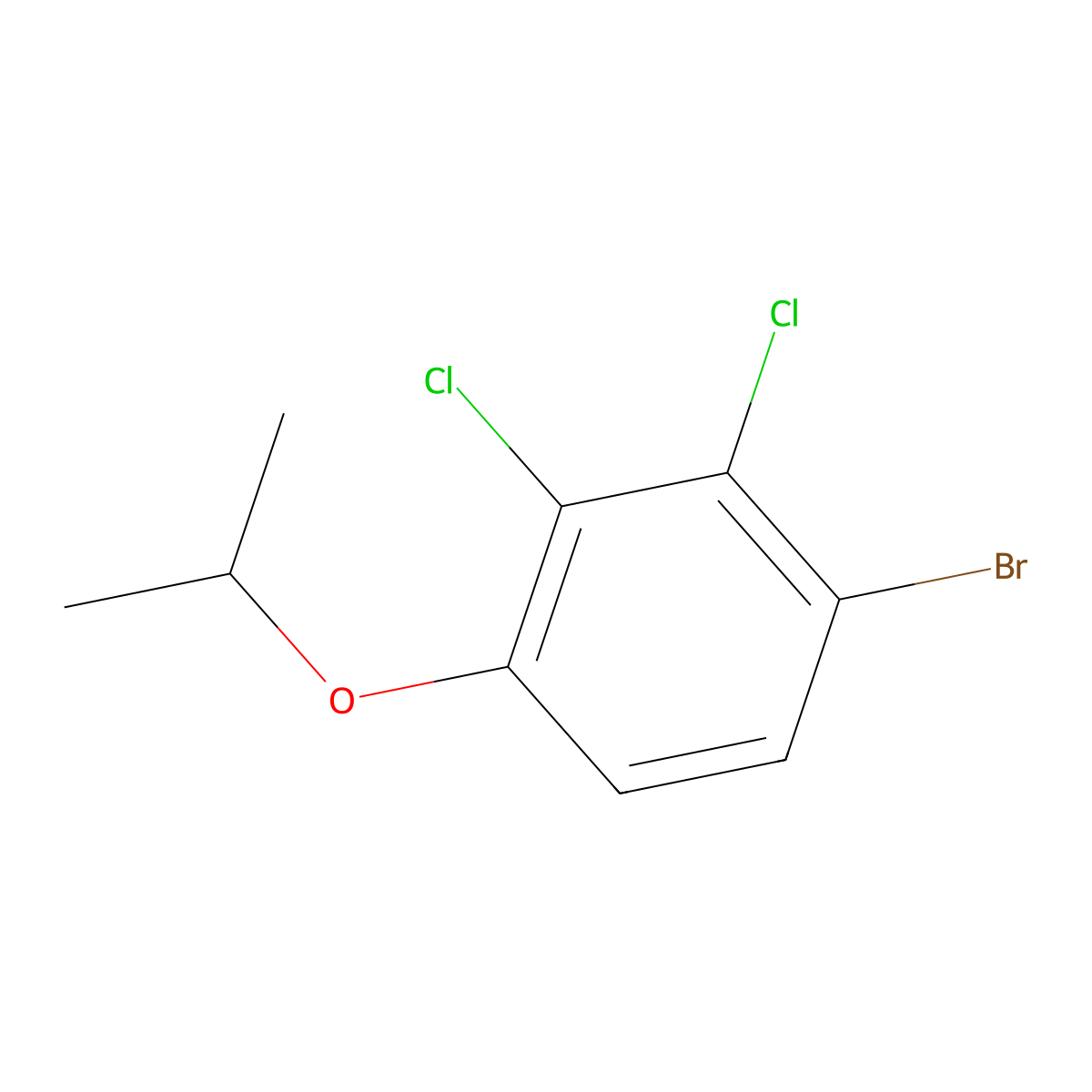 1-Bromo-2,3-dichloro-4-isopropoxybenzene molecular structure, CAS 1881331-78-7