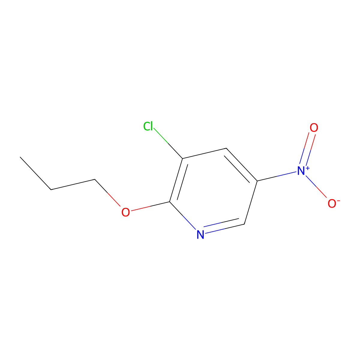 3-Chloro-5-nitro-2-propoxypyridine molecular structure, CAS 1881331-82-3