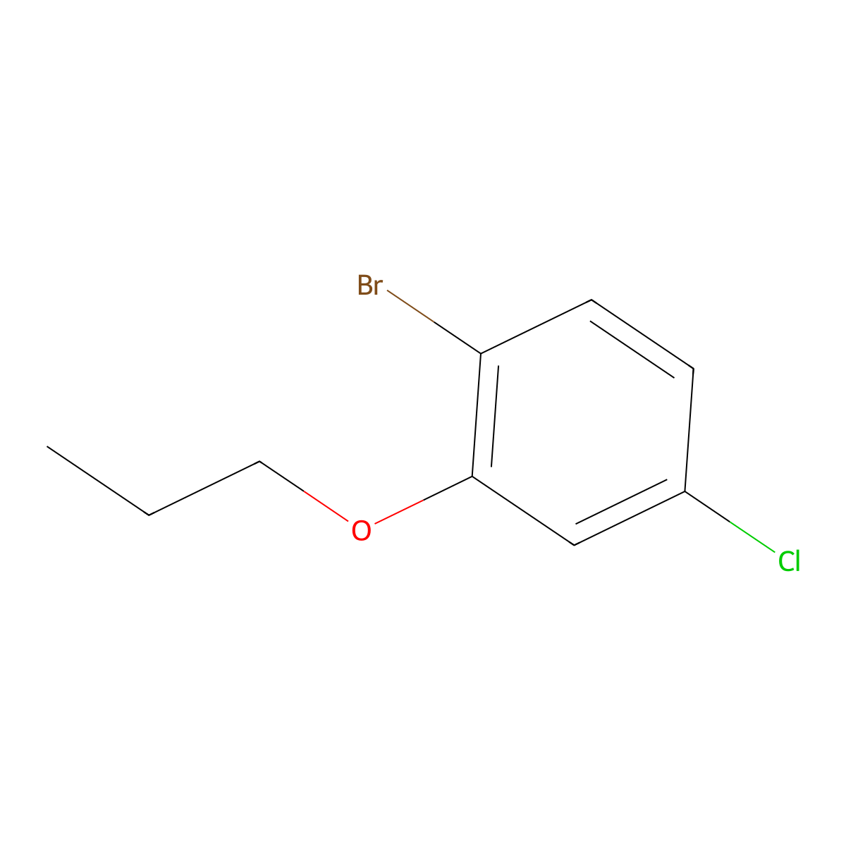 1-Bromo-4-chloro-2-propoxybenzene molecular structure, CAS 1881331-84-5