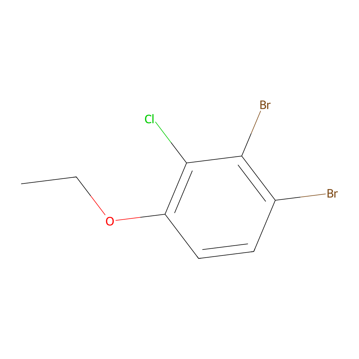 1,2-Dibromo-3-chloro-4-ethoxybenzene molecular structure, CAS 1881331-90-3
