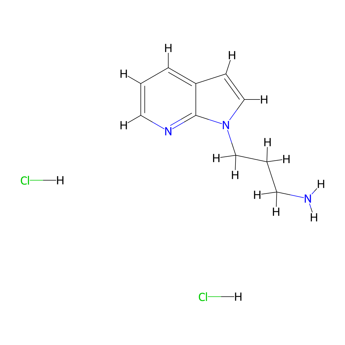 [3-(1H-pyrrolo[2,3-b]pyridin-1-yl)propyl]amine dihydrochloride molecular structure, CAS 1881331-98-1