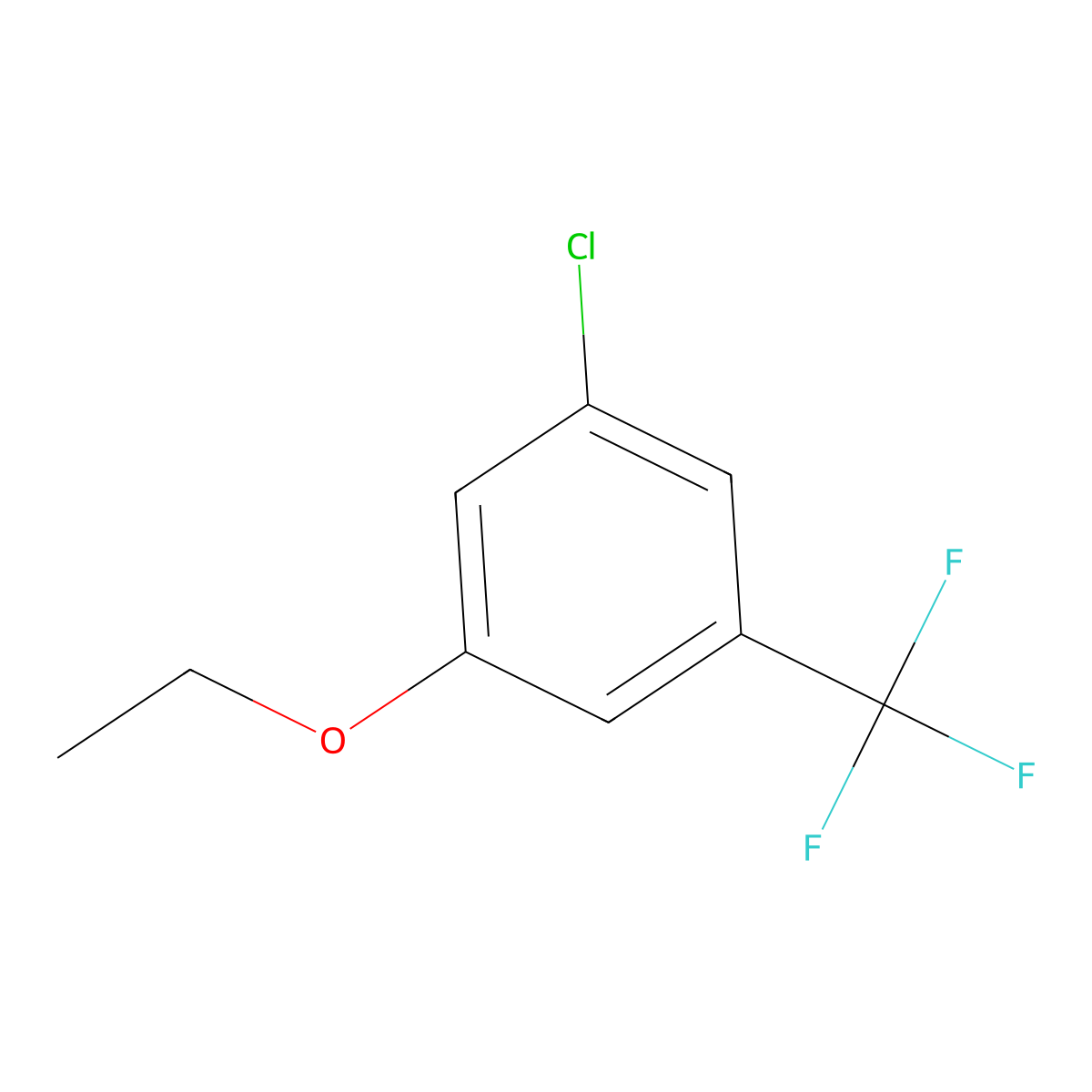 1-Chloro-3-ethoxy-5-(trifluoromethyl)benzene molecular structure, CAS 1881332-01-9