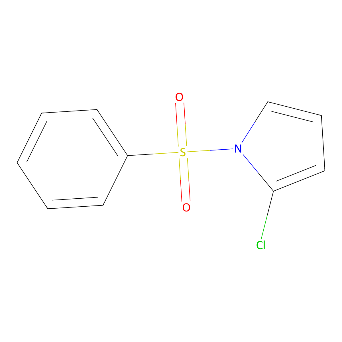 1-(benzenesulfonyl)-2-chloro-1H-pyrrole molecular structure, CAS 1881332-07-5